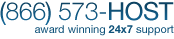 Award Winning 24x7 Web Hosting Support Call (866) 573-HOST